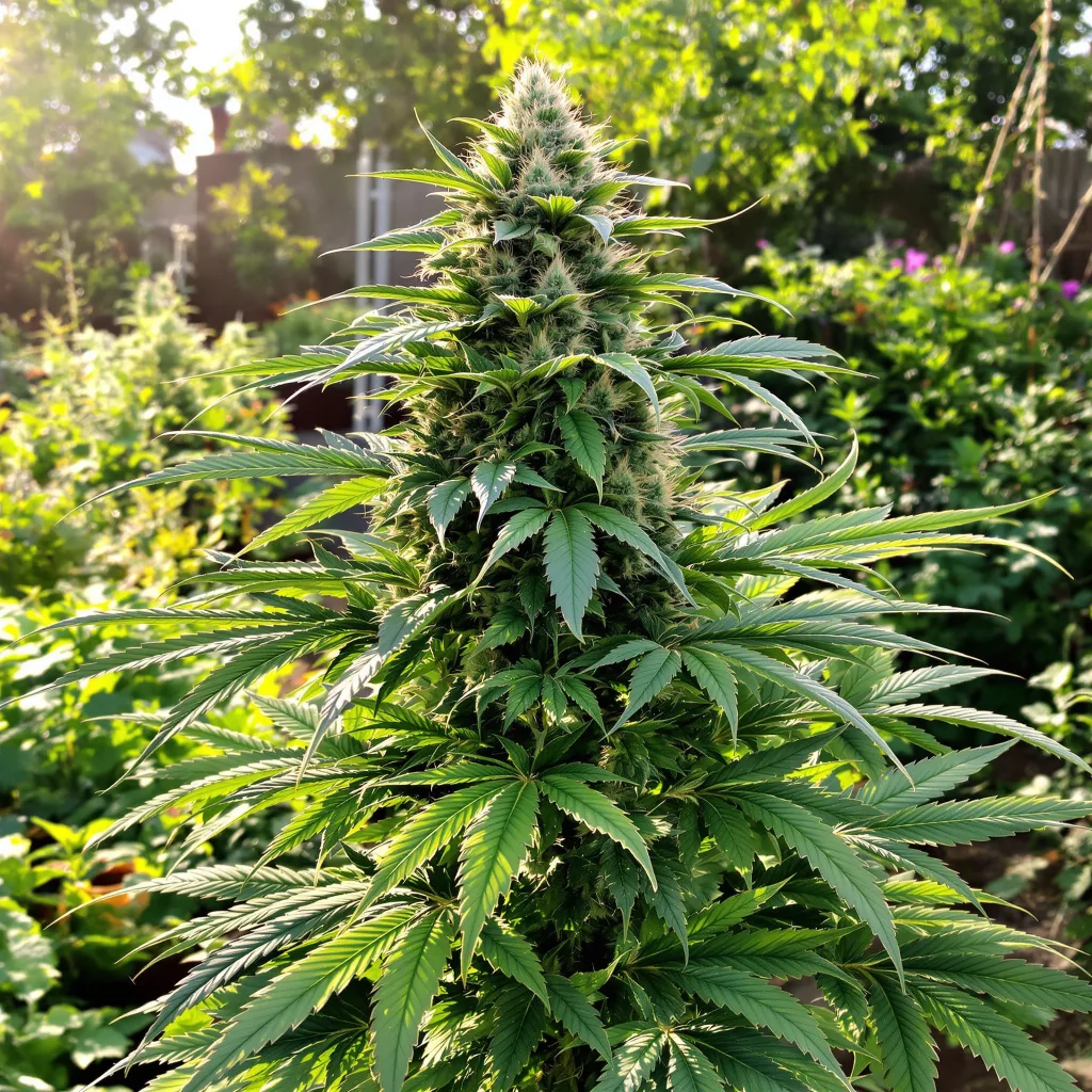 Fruitylicious 76% Indica / 24% Sativa — Blüte mit sichtbaren Trichomen