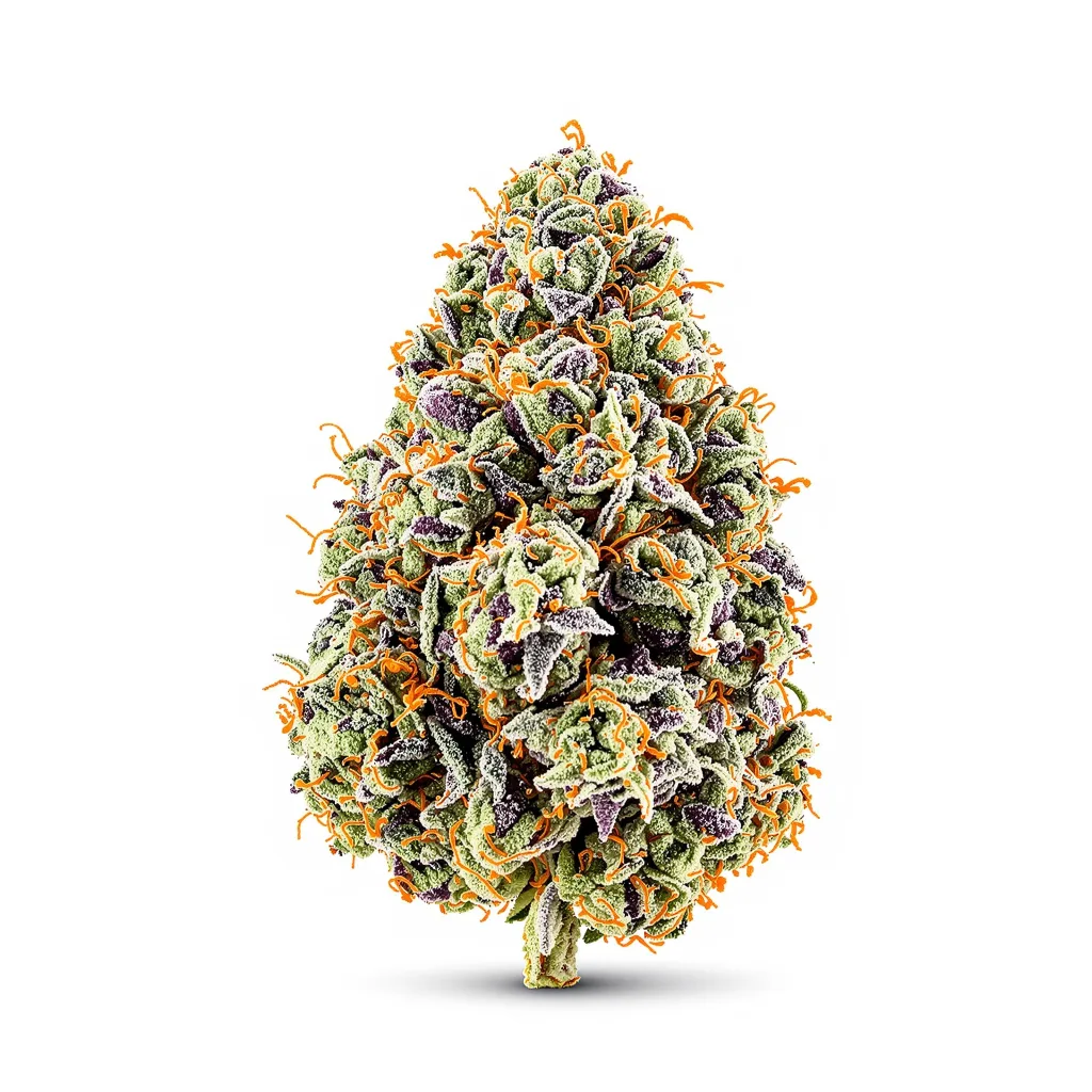 G.O.A.T Mixpack 45% Indica / 55% Sativa — Blüte mit sichtbaren Trichomen