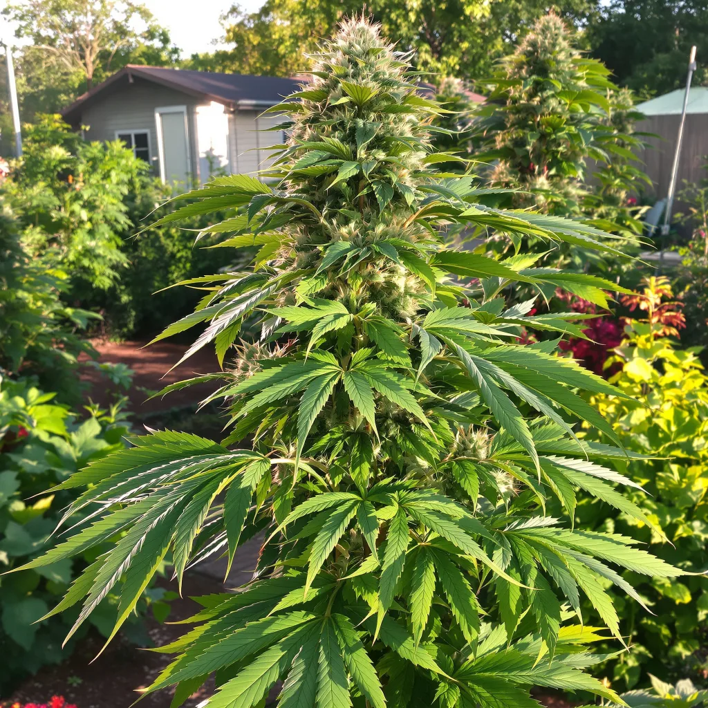 G13 Widow 65% Indica / 35% Sativa — Blüte mit sichtbaren Trichomen