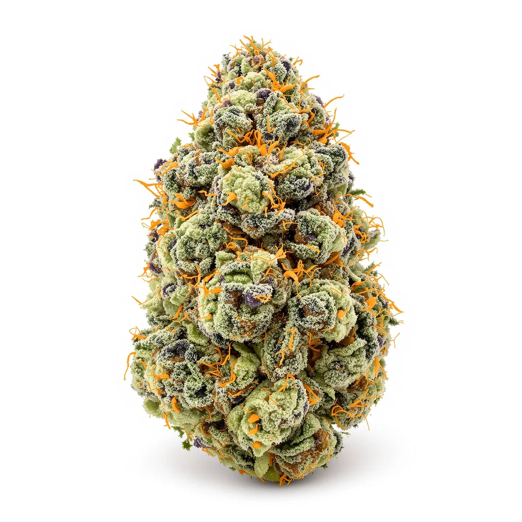 Game Changer 60% Indica / 40% Sativa — Blüte mit sichtbaren Trichomen