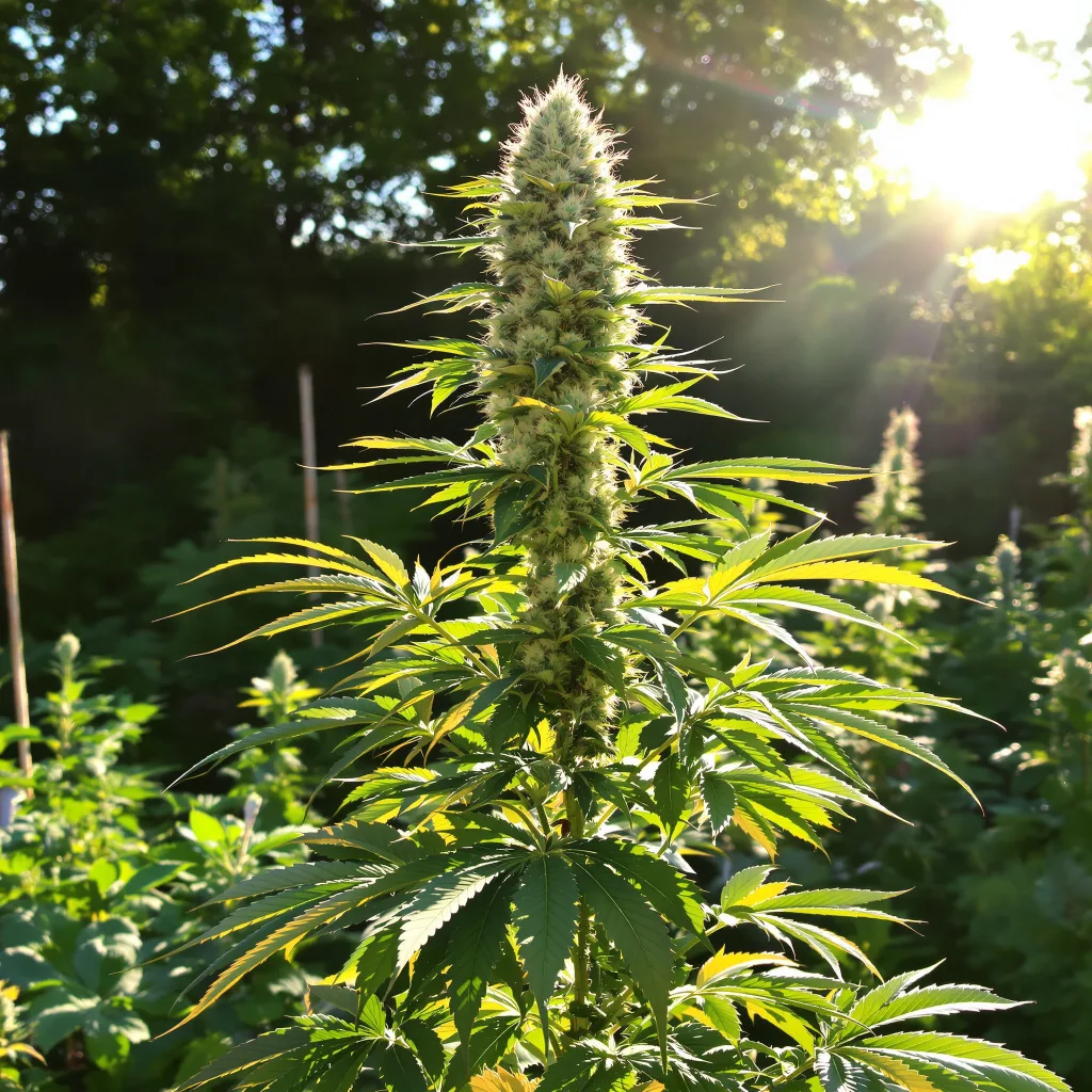 Glass Slipper 50% Indica / 65% Sativa — Blüte mit sichtbaren Trichomen