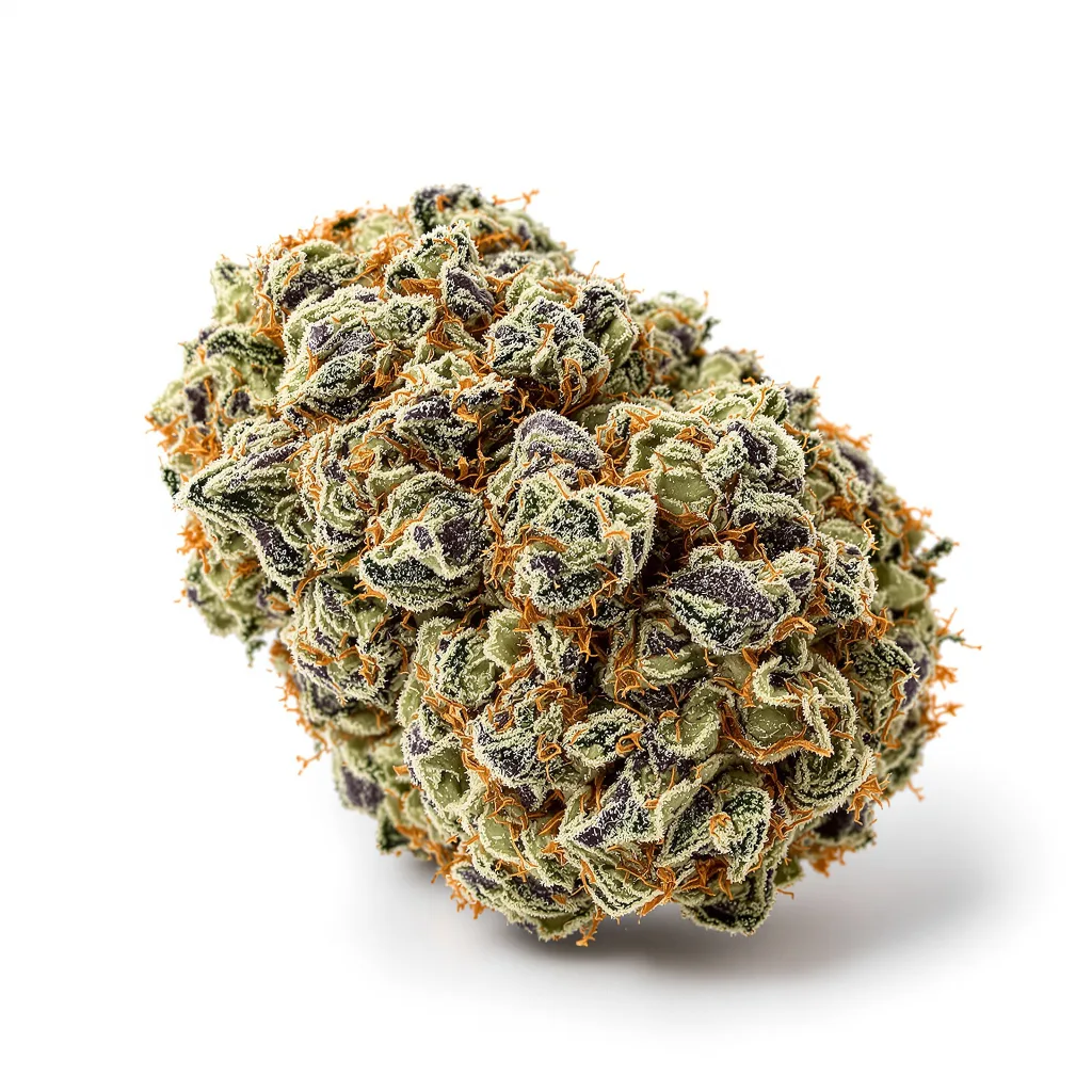 Go Time 53% Indica / 47% Sativa — Blüte mit sichtbaren Trichomen