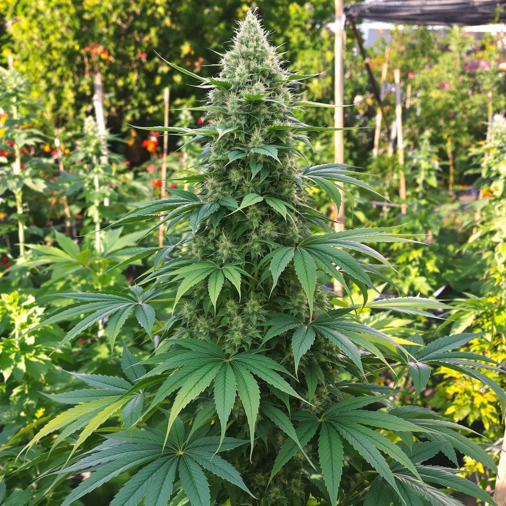 G.O.A.T Pack 50% Indica / 50% Sativa — Blüte mit sichtbaren Trichomen