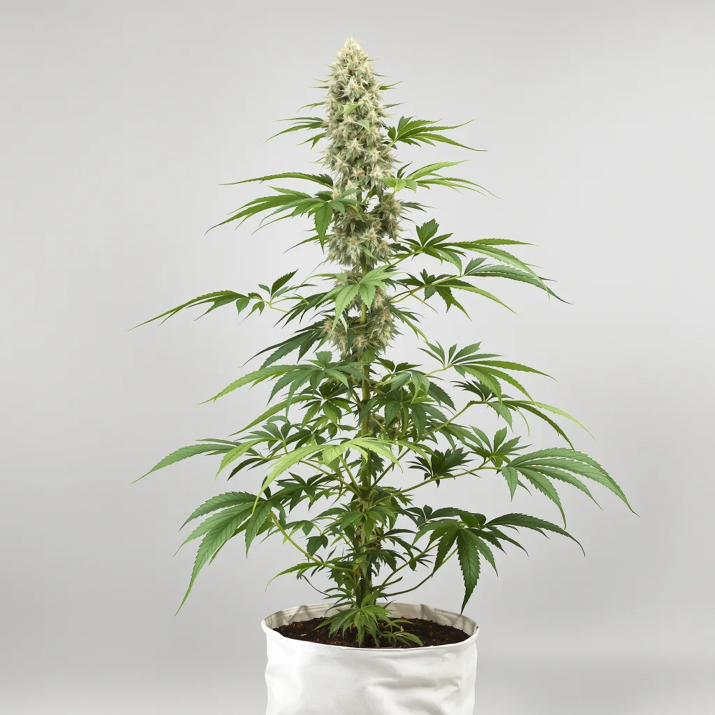 Gobbstopper Cannabisblüte Nahaufnahme mit offene Blütenstruktur mit orangen Pistillen