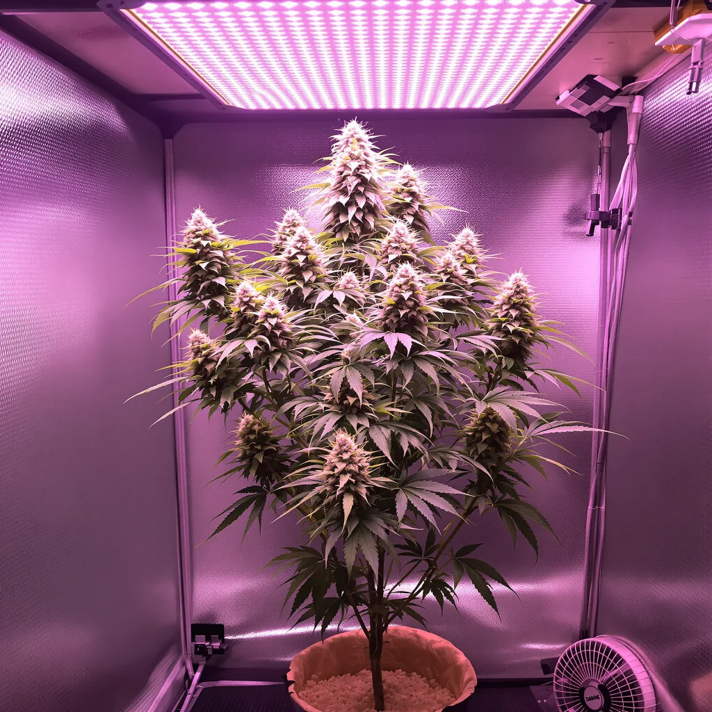 Gobbstopper 35% Indica / 65% Sativa — Blüte mit sichtbaren Trichomen
