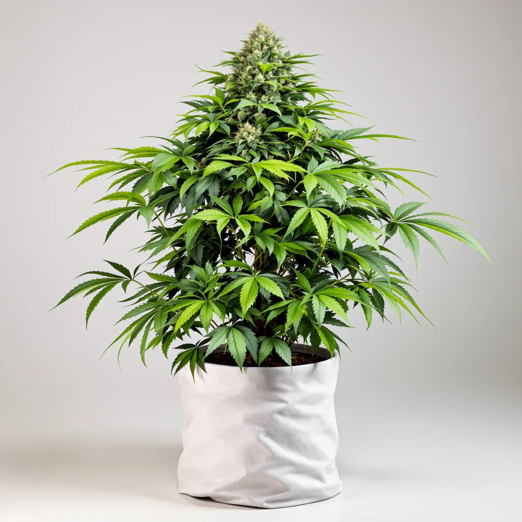 God's Gift Cannabisblüte Nahaufnahme mit dichte violett getönte Kelche