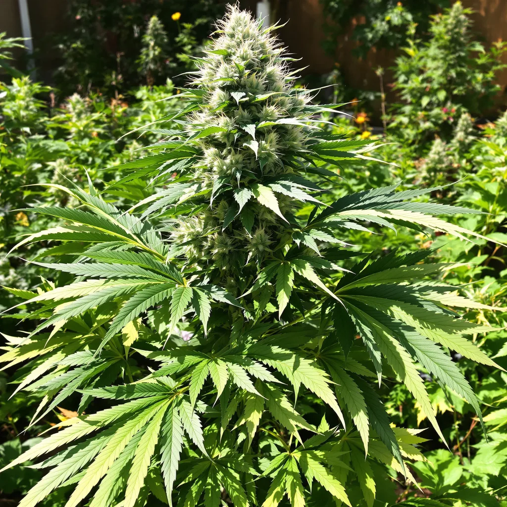 Gold Leaf 88% Indica / 12% Sativa — Blüte mit sichtbaren Trichomen