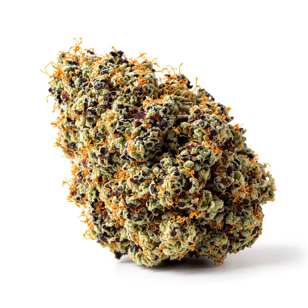 Gold Leaf 88% Indica / 12% Sativa — Blüte mit sichtbaren Trichomen
