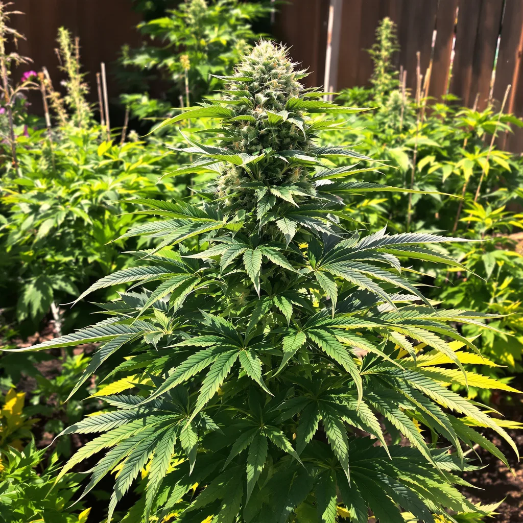Gorilla Biscuit 67% Indica / 33% Sativa — Blüte mit sichtbaren Trichomen