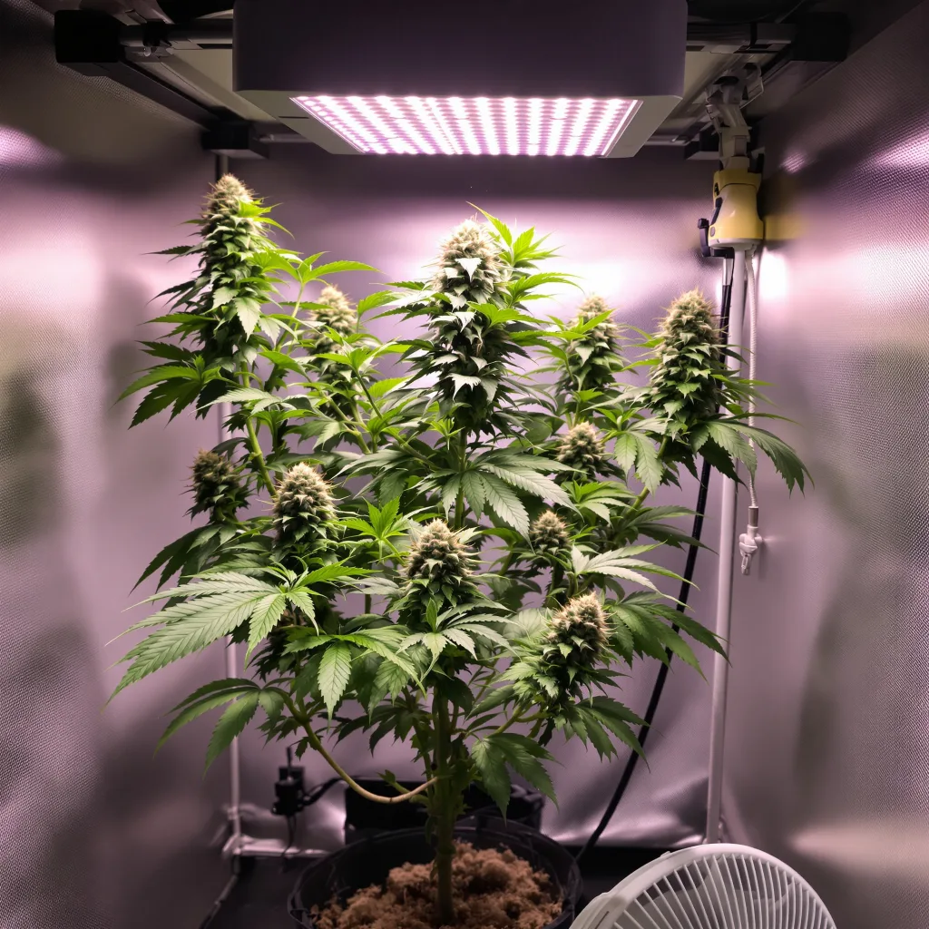 Gorilla Cookies 88% Indica / 12% Sativa — Blüte mit sichtbaren Trichomen