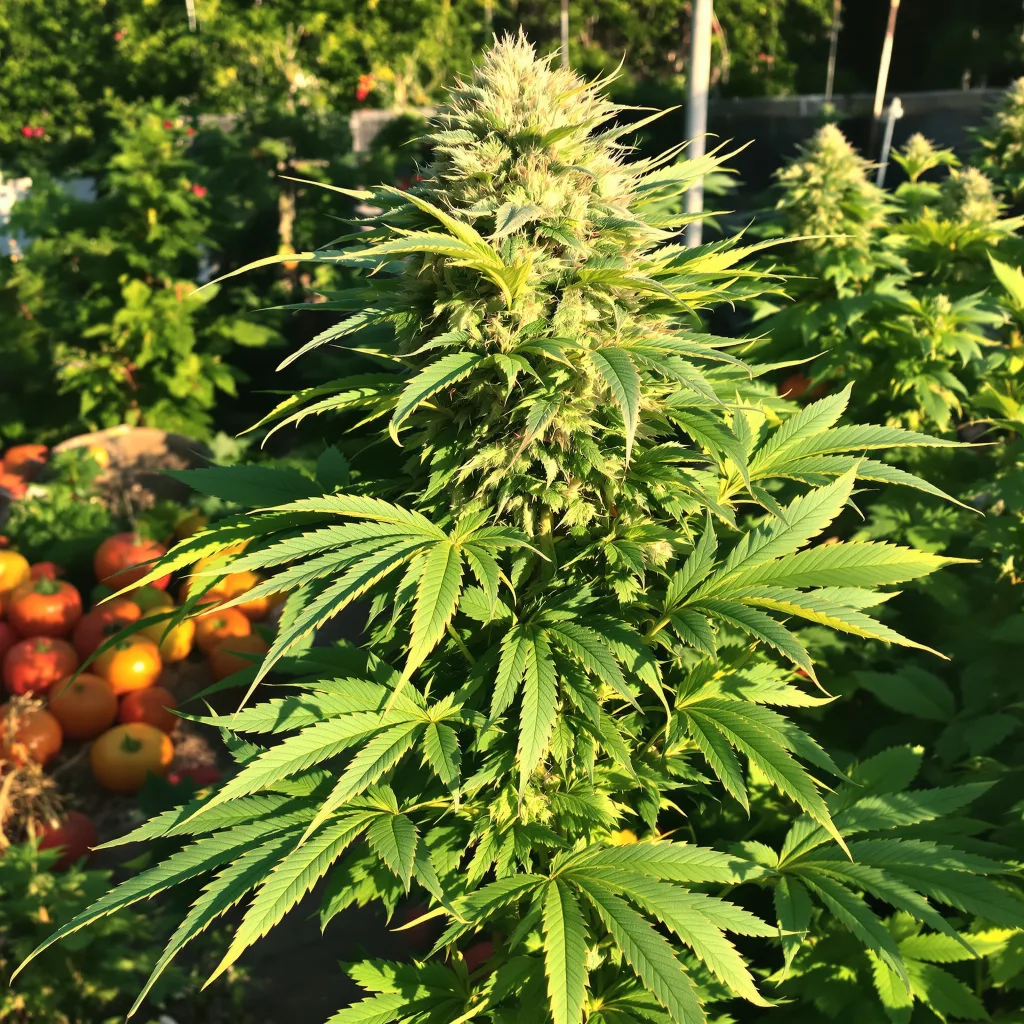 Grape Inferno 79% Indica / 21% Sativa — Blüte mit sichtbaren Trichomen