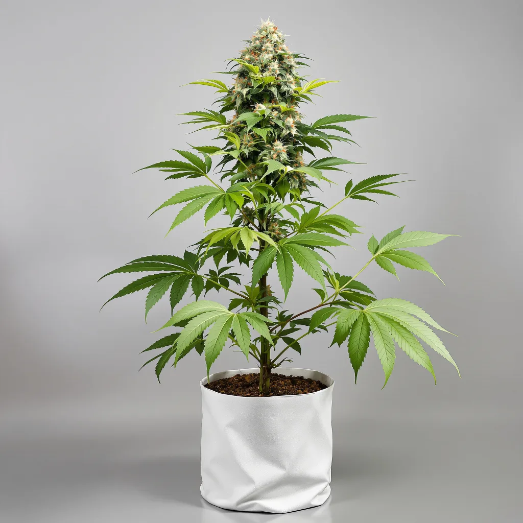 Grape Skunk Cannabisblüte Nahaufnahme mit dichte violett getönte Kelche