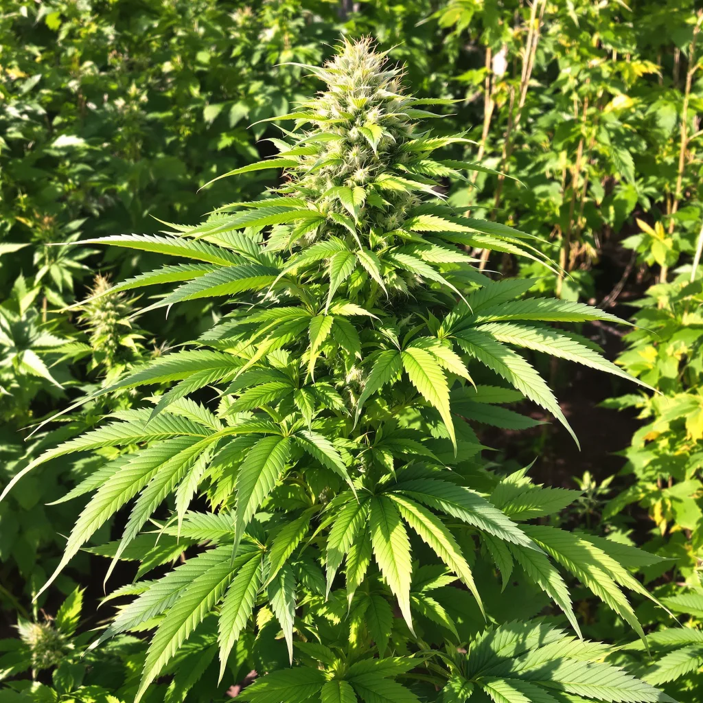 Gravity 75% Indica / 25% Sativa — Blüte mit sichtbaren Trichomen