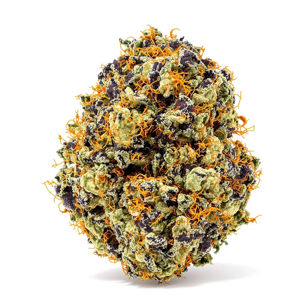 Green Crack Punch 84% Indica / 16% Sativa — Blüte mit sichtbaren Trichomen