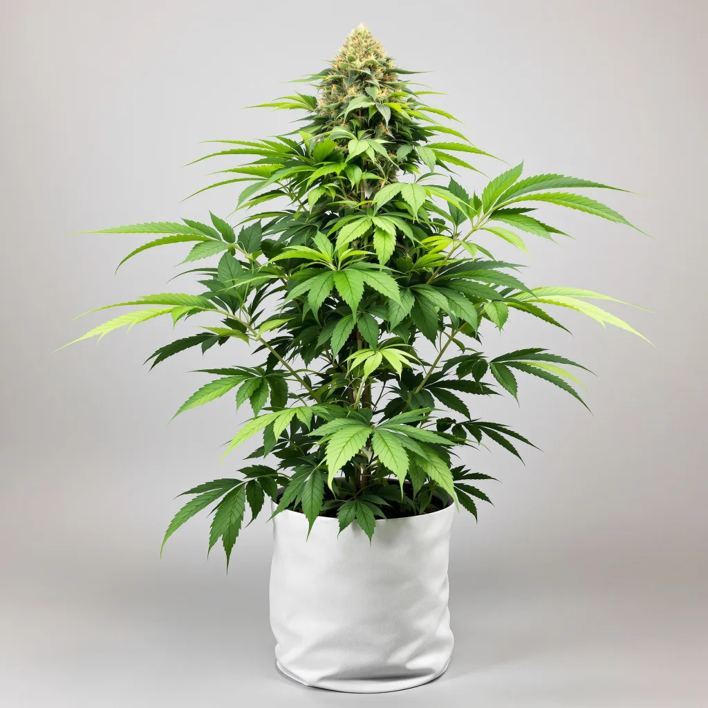 Green Goddess Cannabisblüte Nahaufnahme mit dichte violett getönte Kelche