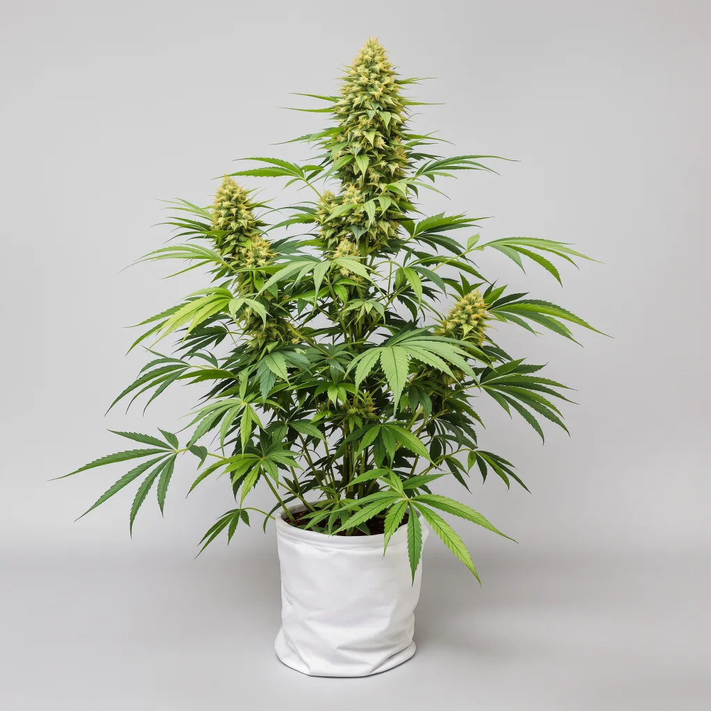 Grimace Cannabisblüte Nahaufnahme mit dichte violett getönte Kelche