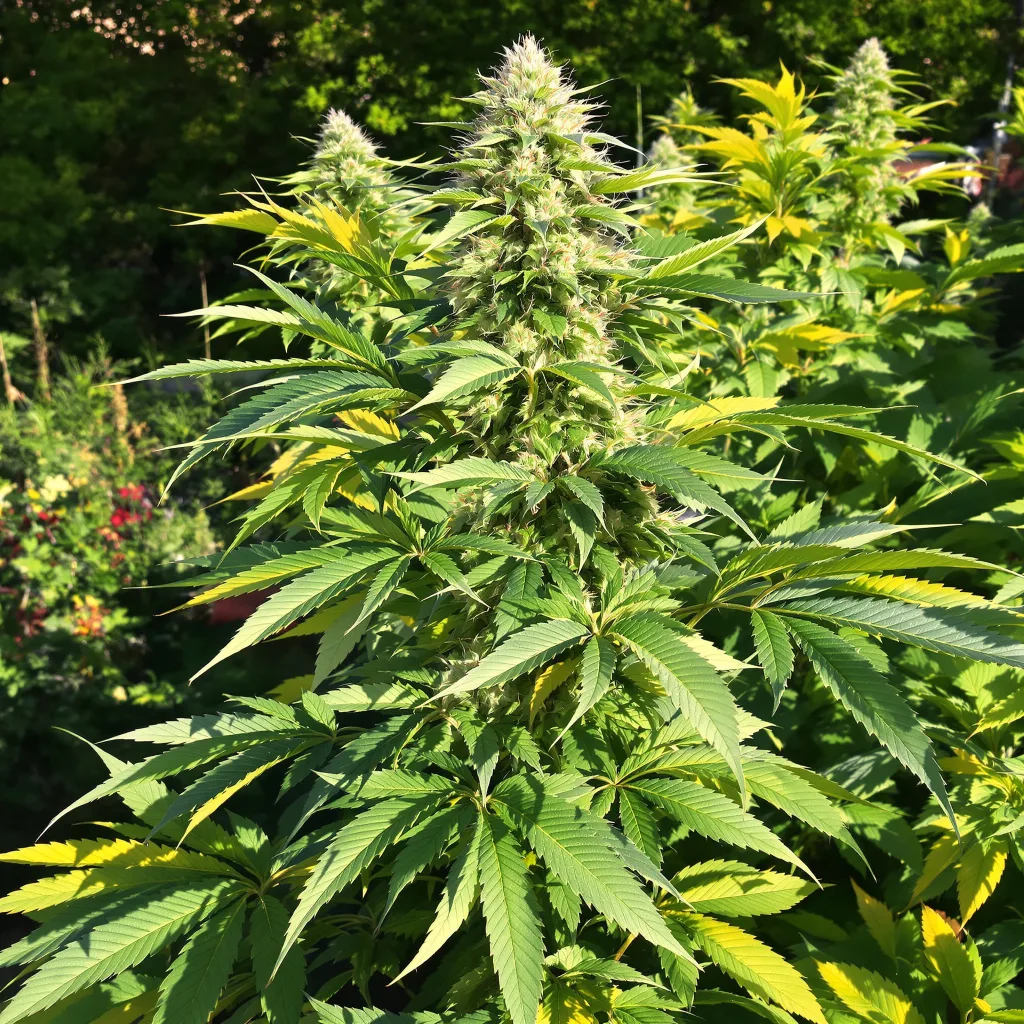 Harle-Tsu CBD 47% Indica / 53% Sativa — Blüte mit sichtbaren Trichomen