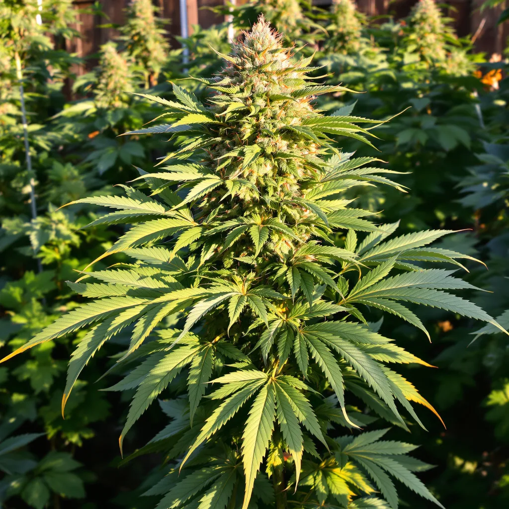 Hashbar OG 65% Indica / 35% Sativa — Blüte mit sichtbaren Trichomen