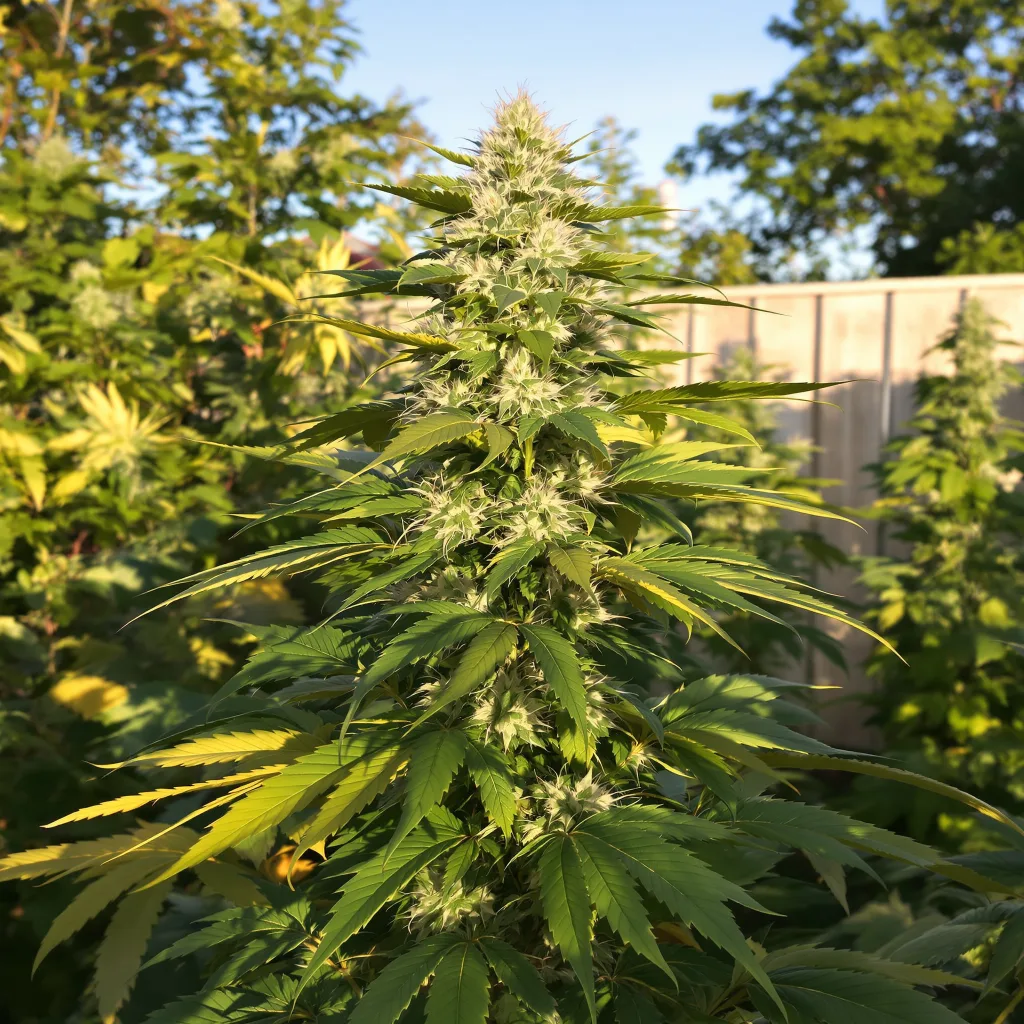 Hashberry 70% Indica / 30% Sativa — Blüte mit sichtbaren Trichomen