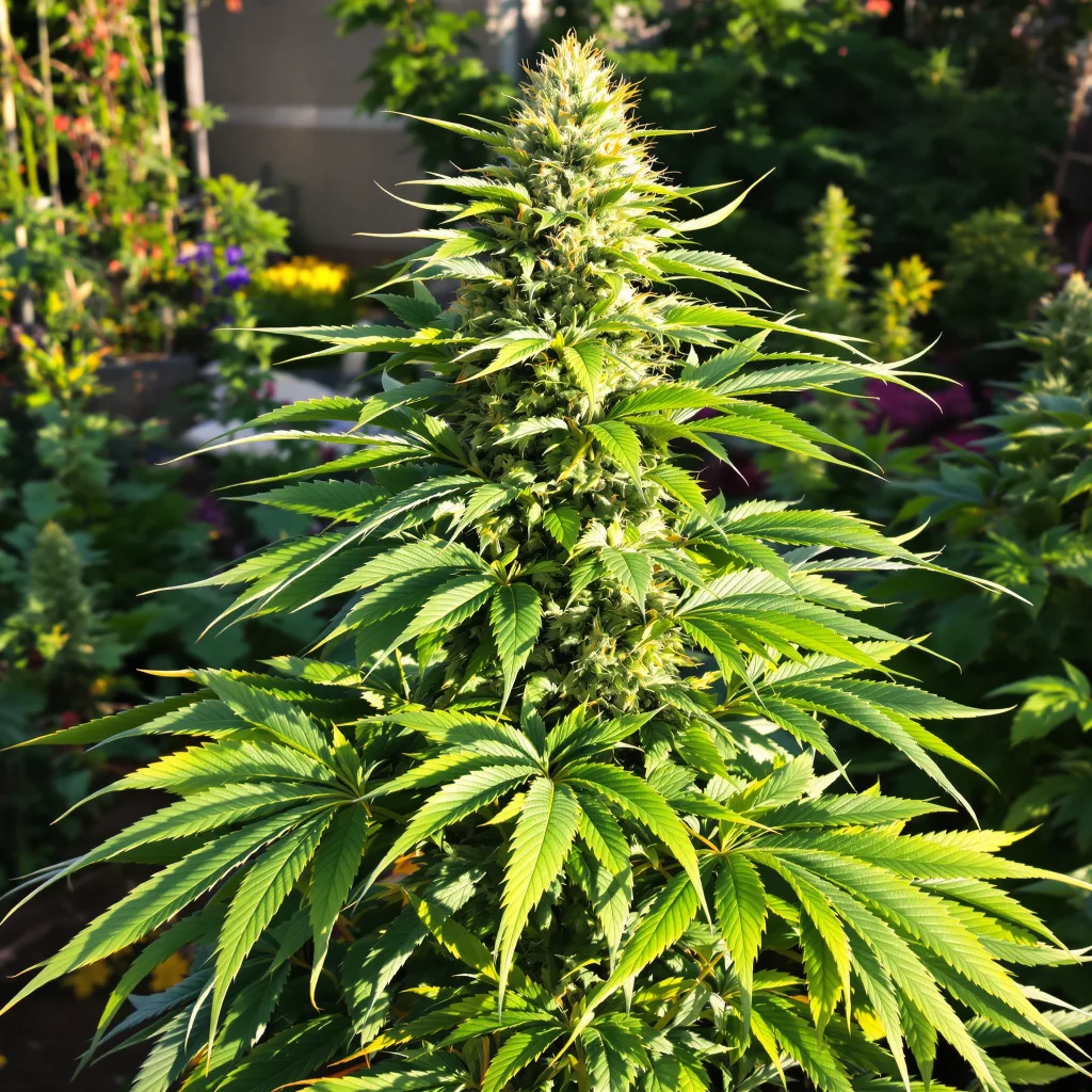 Hawaiian Dream CBD 47% Indica / 53% Sativa — Blüte mit sichtbaren Trichomen