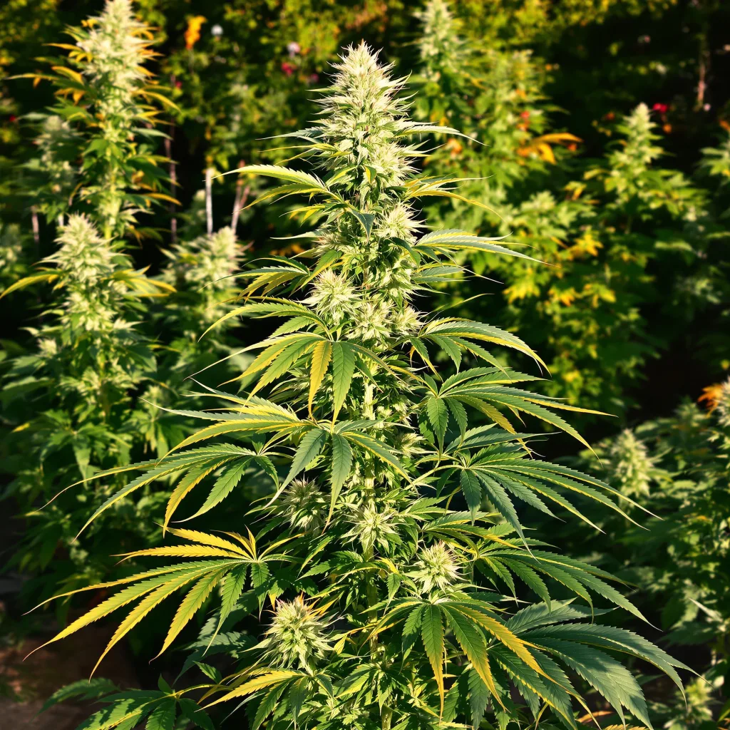 Hawaiian Haze 10% Indica / 90% Sativa — Blüte mit sichtbaren Trichomen