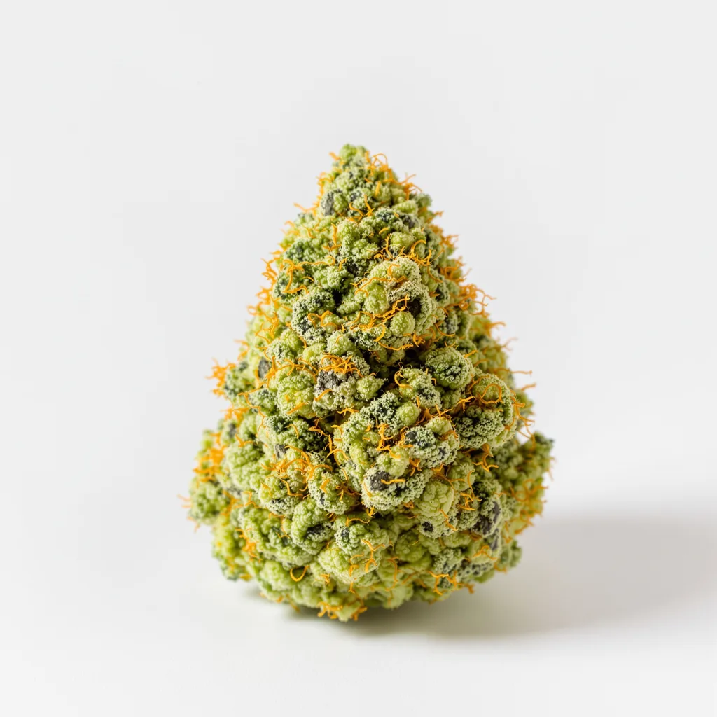 Hawaiian Haze 10% Indica / 90% Sativa — Blüte mit sichtbaren Trichomen