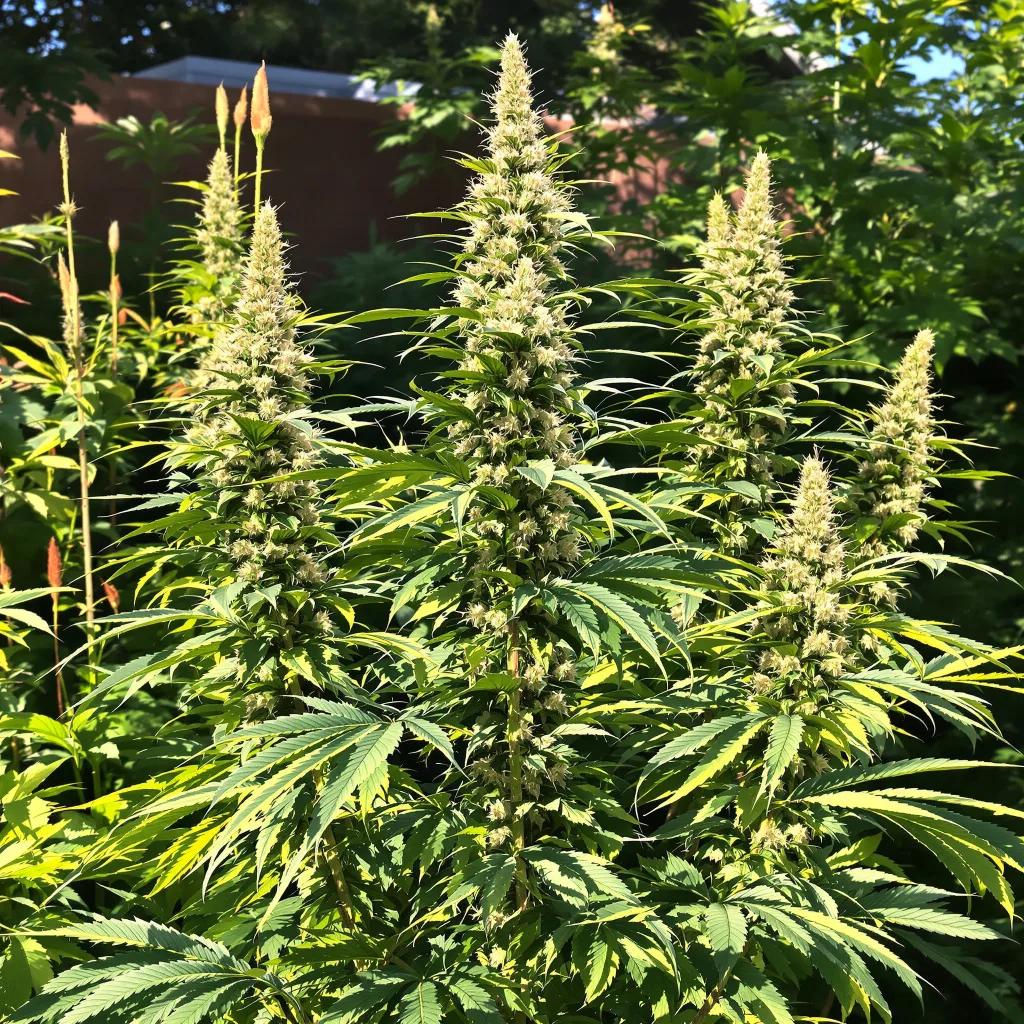 Hawaiian Snow 10% Indica / 90% Sativa — Blüte mit sichtbaren Trichomen