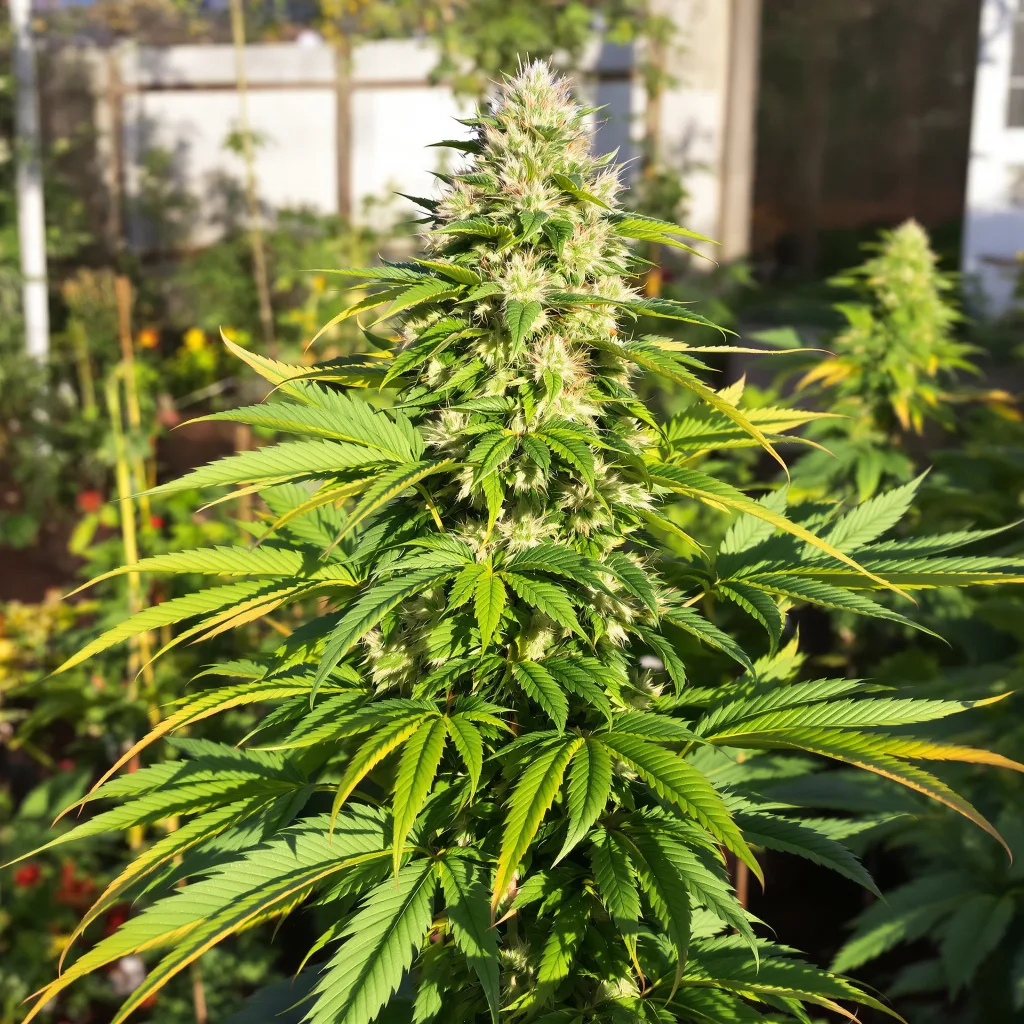 Haze XL 67% Indica / 33% Sativa — Blüte mit sichtbaren Trichomen