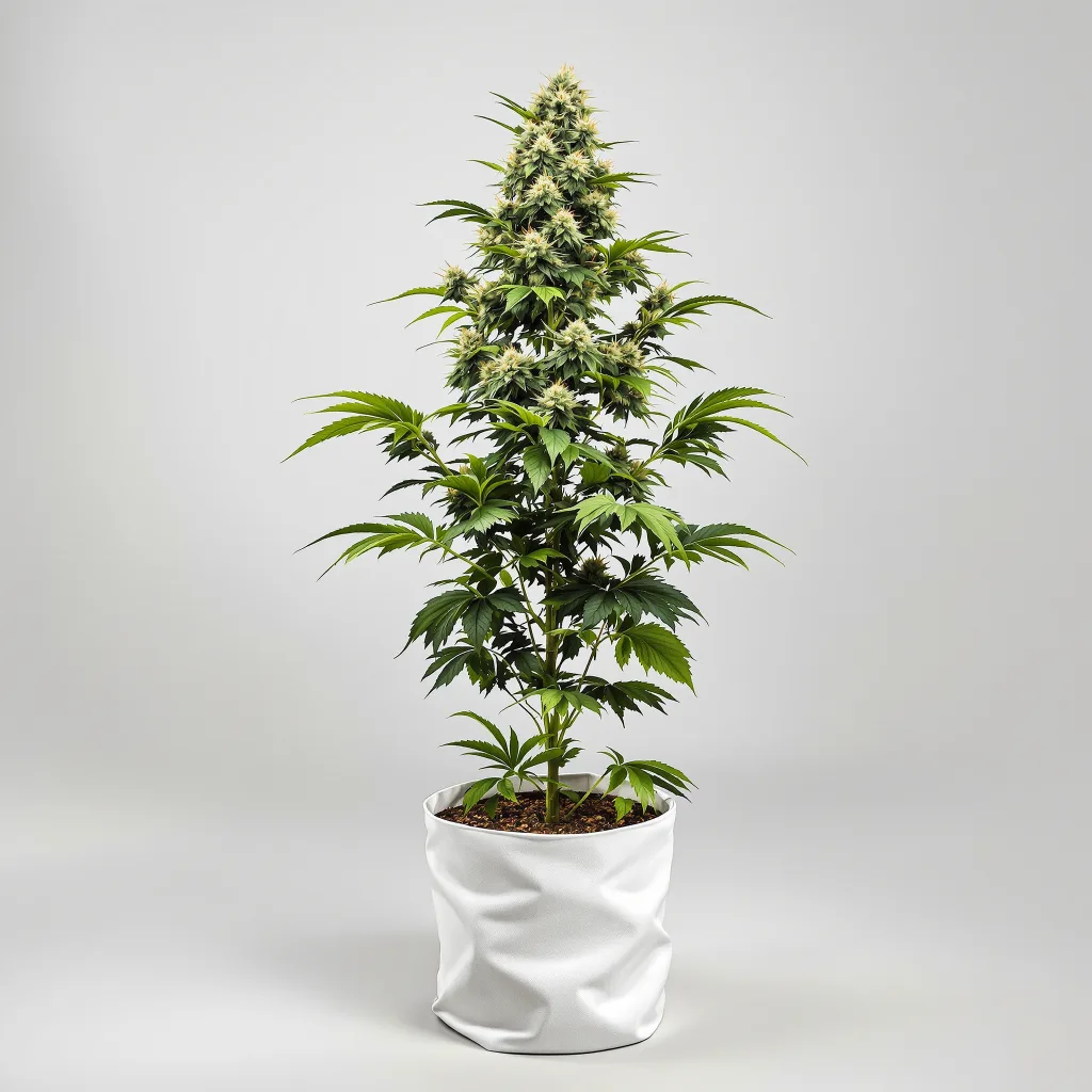 Headband Cannabisblüte Nahaufnahme mit dichte waldgrüne Nugs