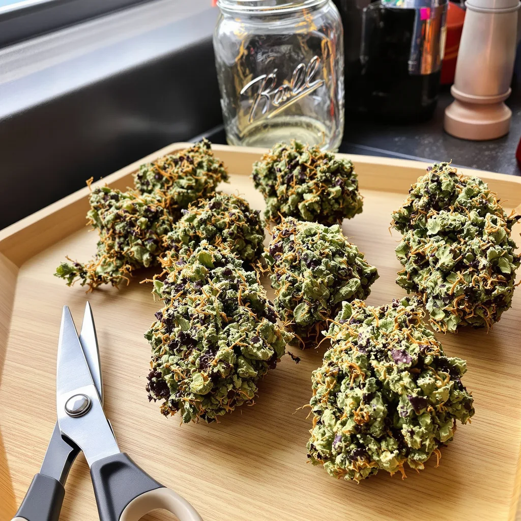 High Resin Strains Mixpack 68% Indica / 32% Sativa — Blüte mit sichtbaren Trichomen