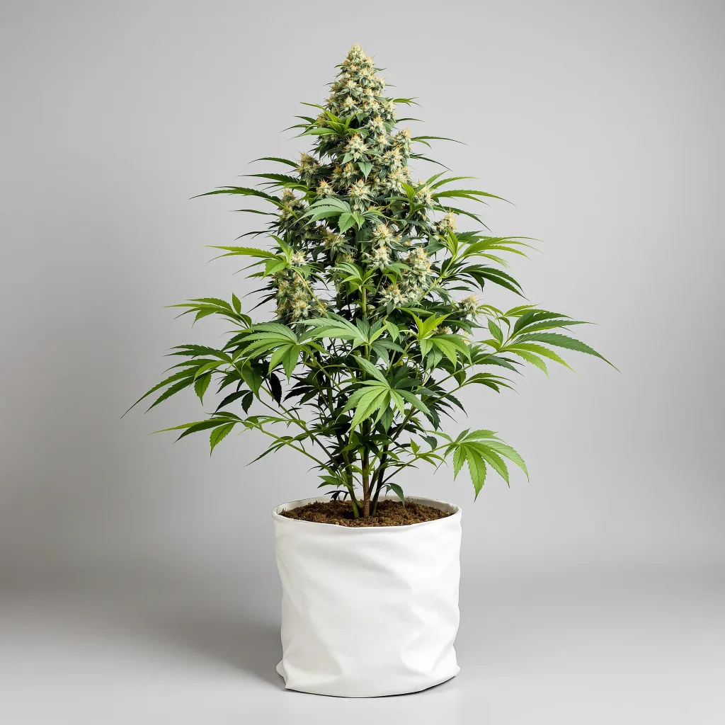 Highwayman Cannabisblüte Nahaufnahme mit dichte violett getönte Kelche