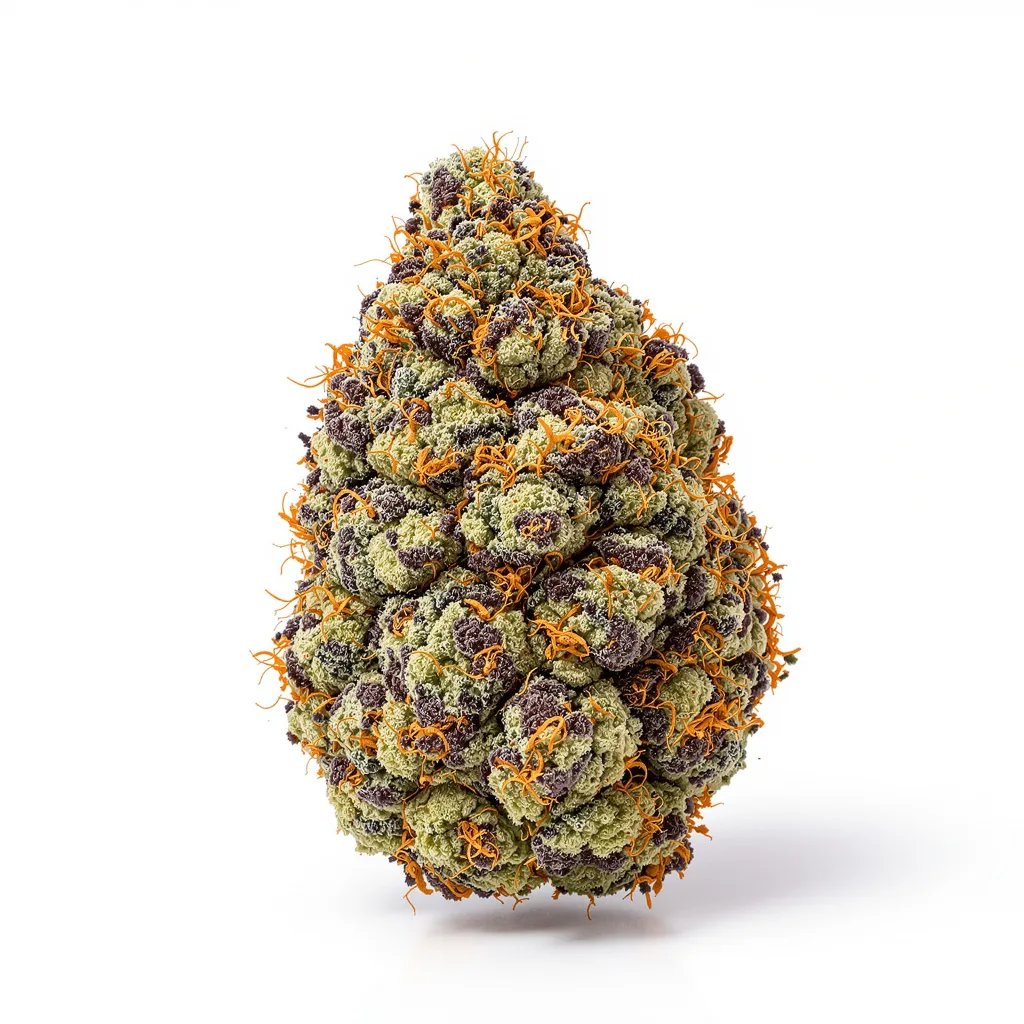 Highwayman 73% Indica / 27% Sativa — Blüte mit sichtbaren Trichomen