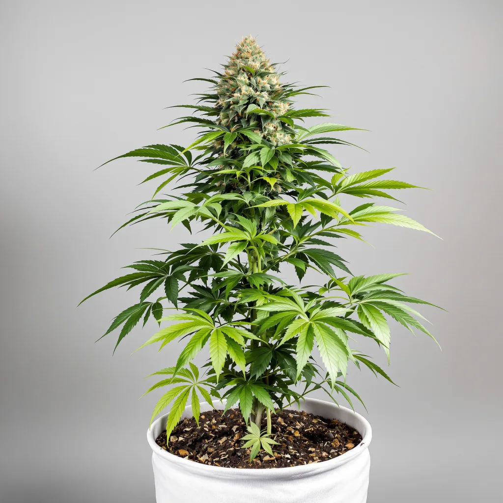 Hood Candy Cannabisblüte Nahaufnahme mit dichte violett getönte Kelche
