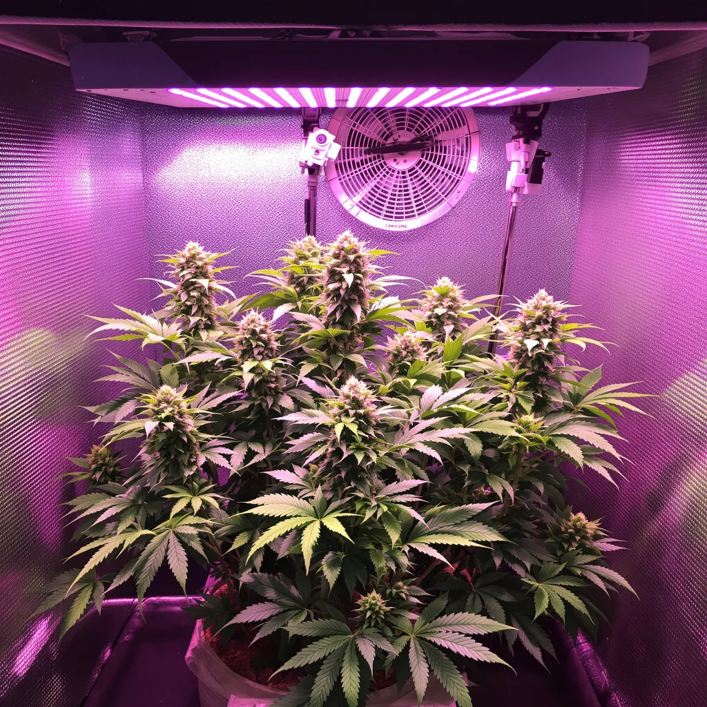 Hood Candy 76% Indica / 24% Sativa — Blüte mit sichtbaren Trichomen
