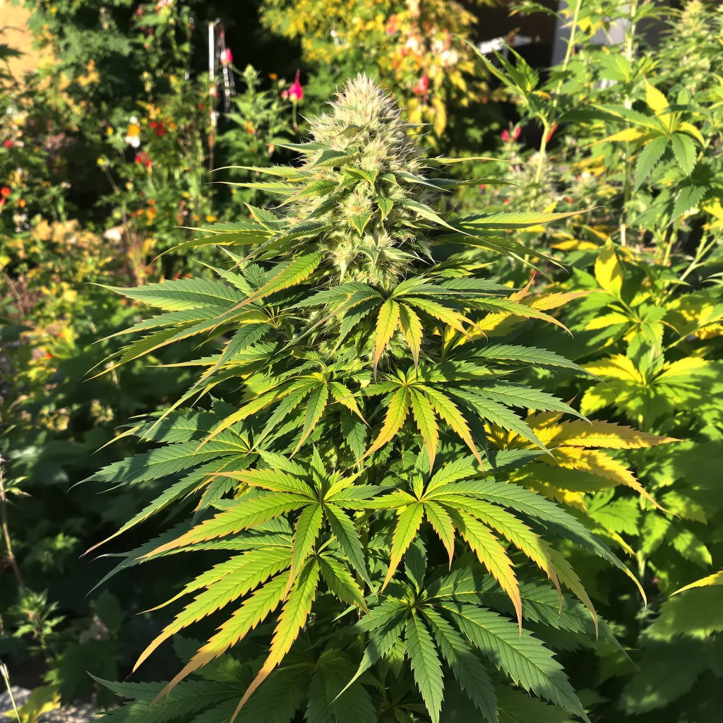 Hood Candy 76% Indica / 24% Sativa — Blüte mit sichtbaren Trichomen