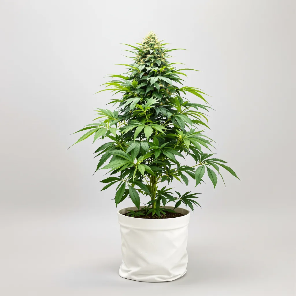 Hyper Critical Cannabisblüte Nahaufnahme mit dichte violett getönte Kelche