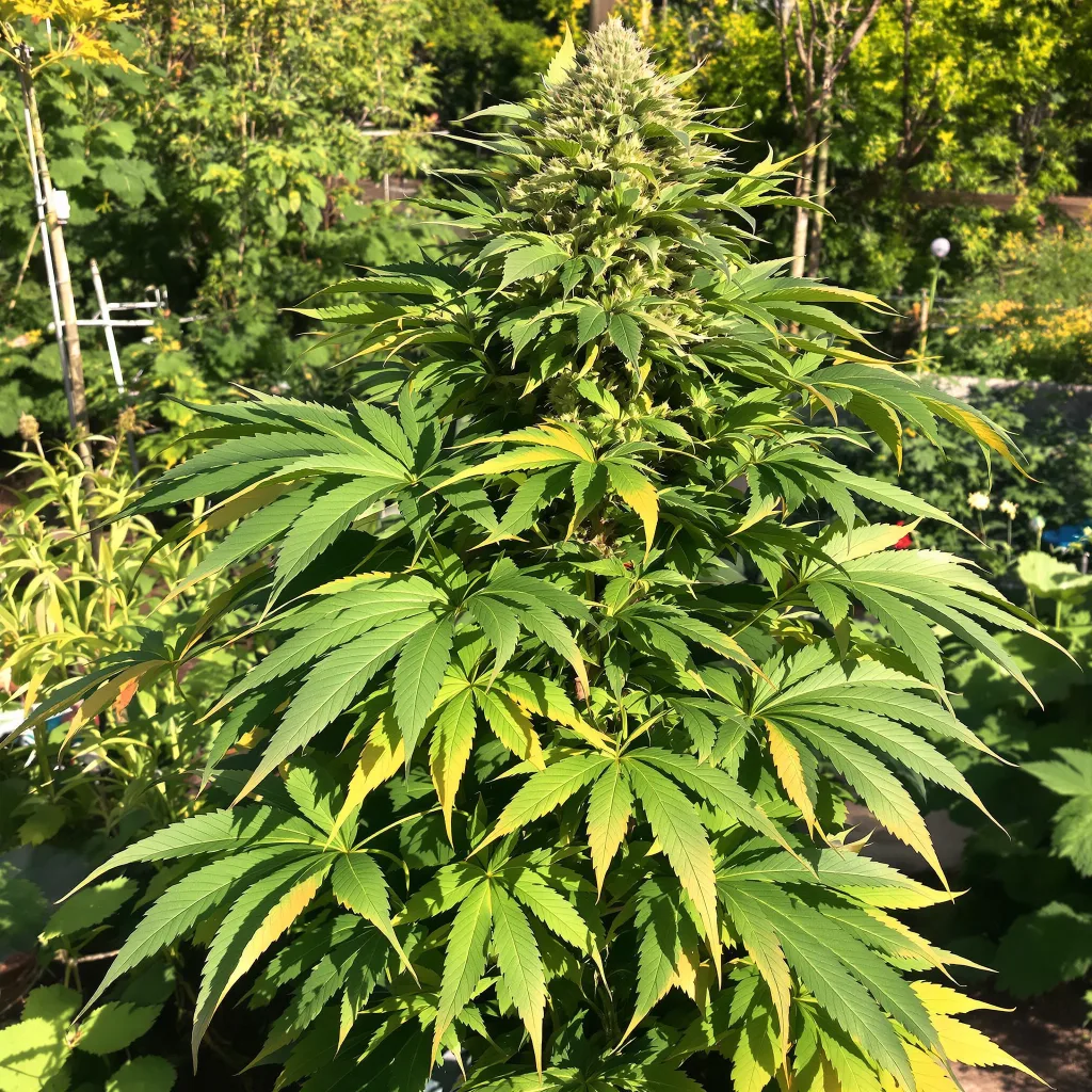 Hyper Critical 68% Indica / 32% Sativa — Blüte mit sichtbaren Trichomen