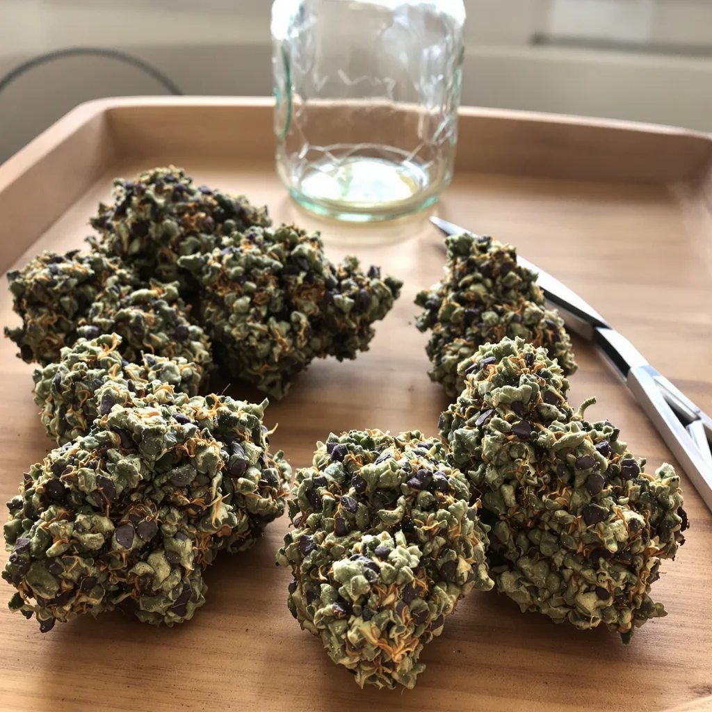 Ice 87% Indica / 13% Sativa — Blüte mit sichtbaren Trichomen