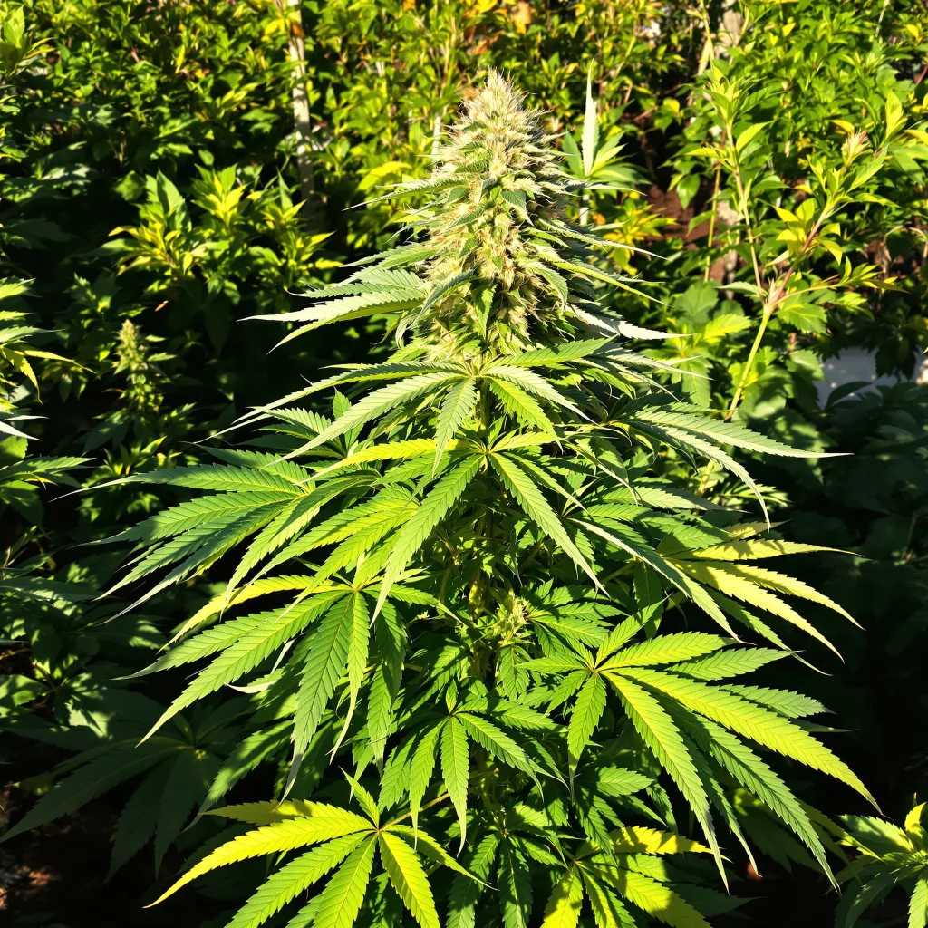 Ice 87% Indica / 13% Sativa — Blüte mit sichtbaren Trichomen
