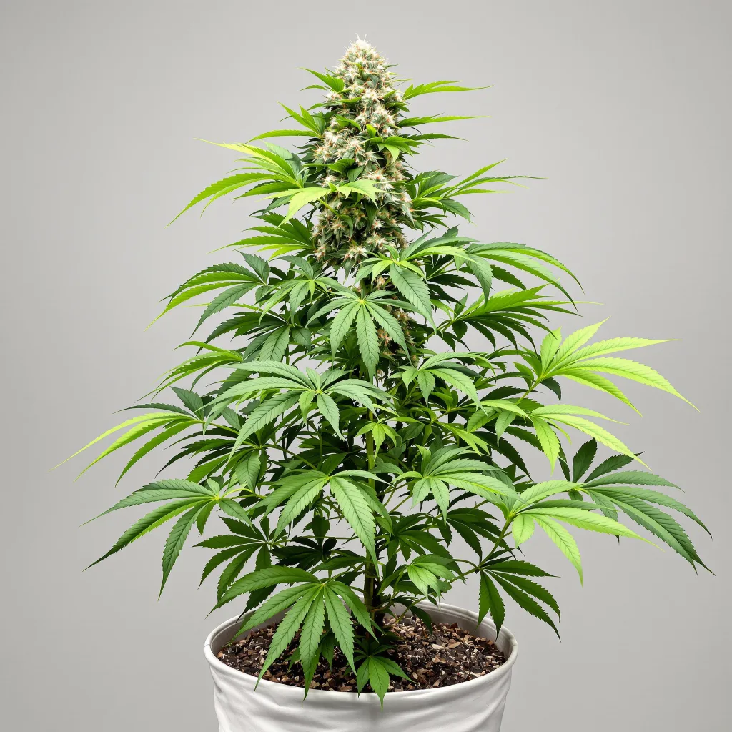 Illuminati Cannabisblüte Nahaufnahme mit dichte violett getönte Kelche