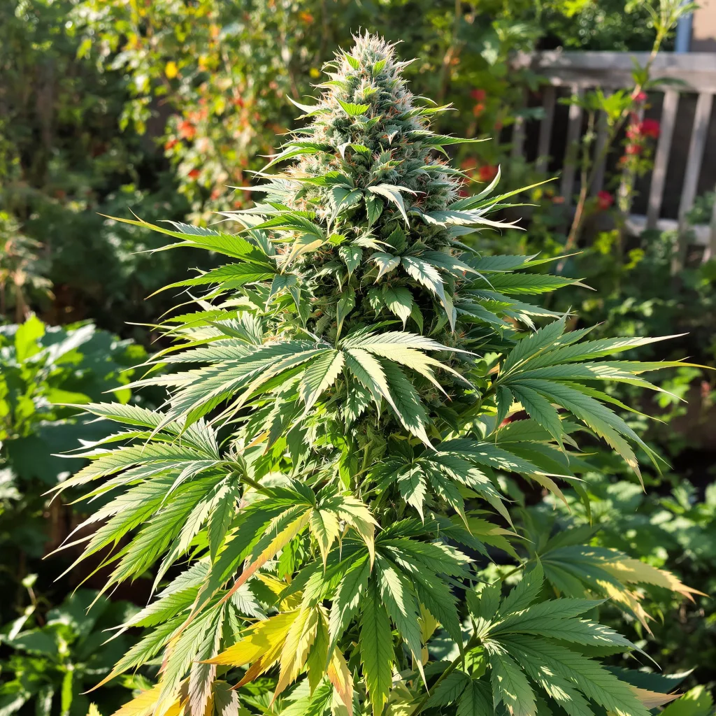 Illuminati OG 80% Indica / 20% Sativa — Blüte mit sichtbaren Trichomen