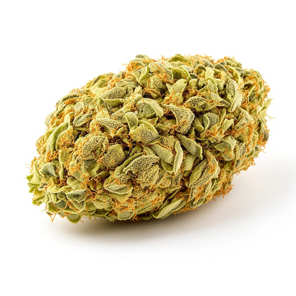 Industrial Plant 20% Indica / 80% Sativa — Blüte mit sichtbaren Trichomen
