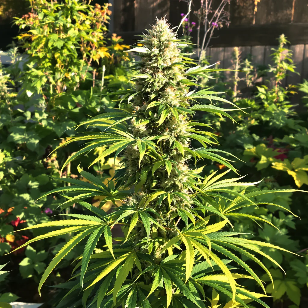 Jack Flash 60% Indica / 40% Sativa — Blüte mit sichtbaren Trichomen