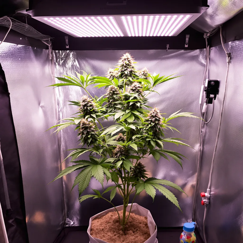 Jack Herer 45% Indica / 55% Sativa — Blüte mit sichtbaren Trichomen