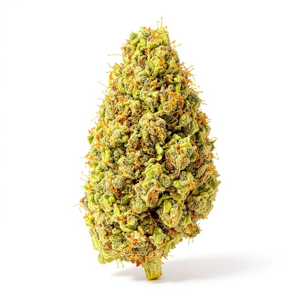 Jack Skellington 25% Indica / 75% Sativa — Blüte mit sichtbaren Trichomen