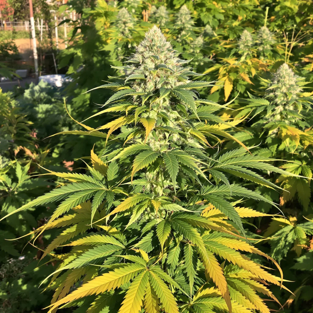 Jedi Cookies 72% Indica / 28% Sativa — Blüte mit sichtbaren Trichomen