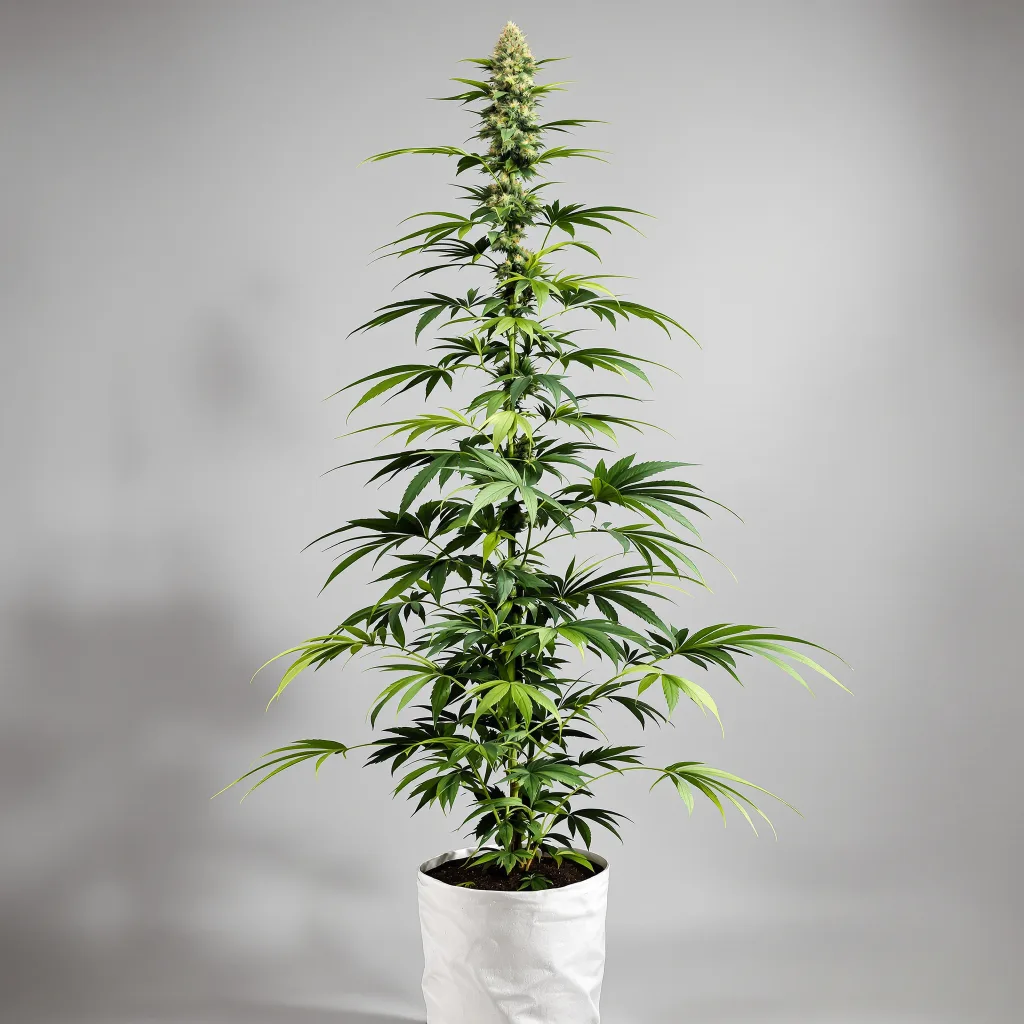 Jesus OG Cannabisblüte Nahaufnahme mit luftige limonengrüne Struktur