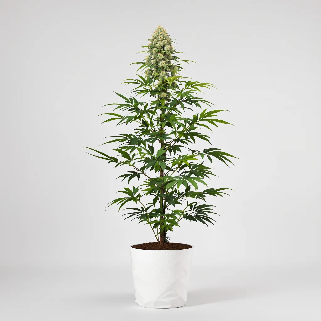 Juicy Fruit Cannabisblüte Nahaufnahme mit offene Blütenstruktur mit orangen Pistillen