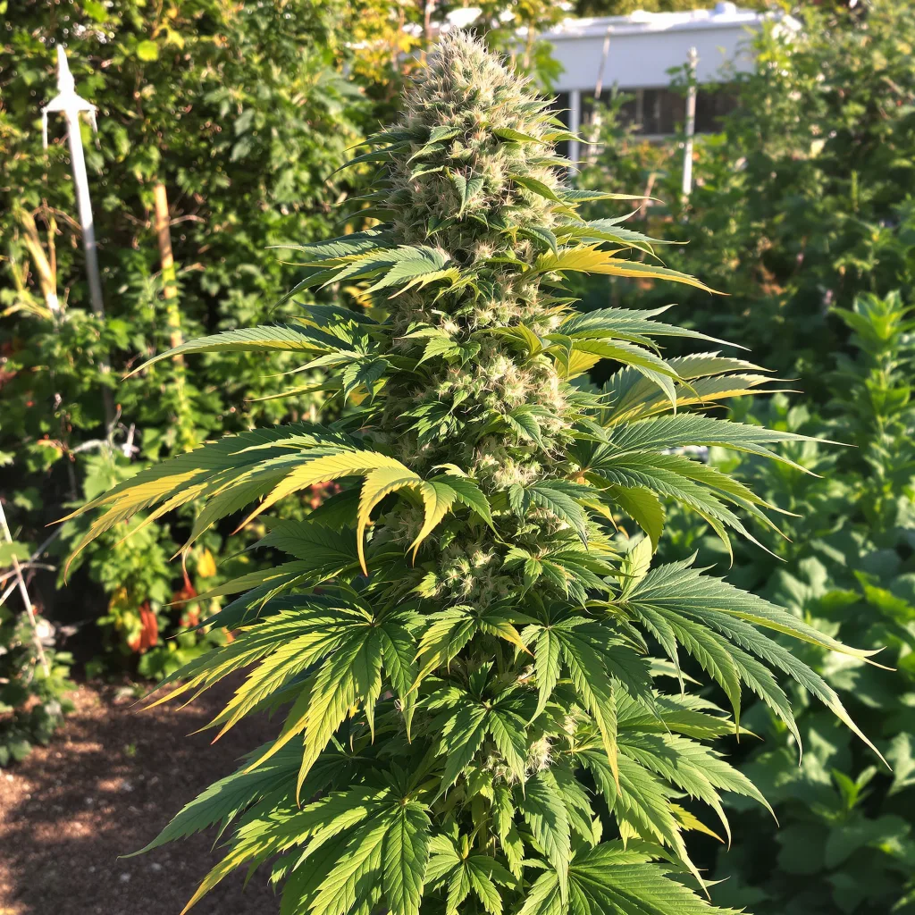 Kandahar 81% Indica / 19% Sativa — Blüte mit sichtbaren Trichomen