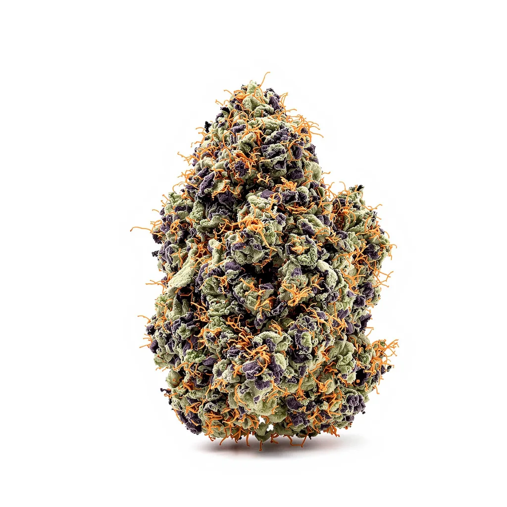 Kandahar 81% Indica / 19% Sativa — Blüte mit sichtbaren Trichomen